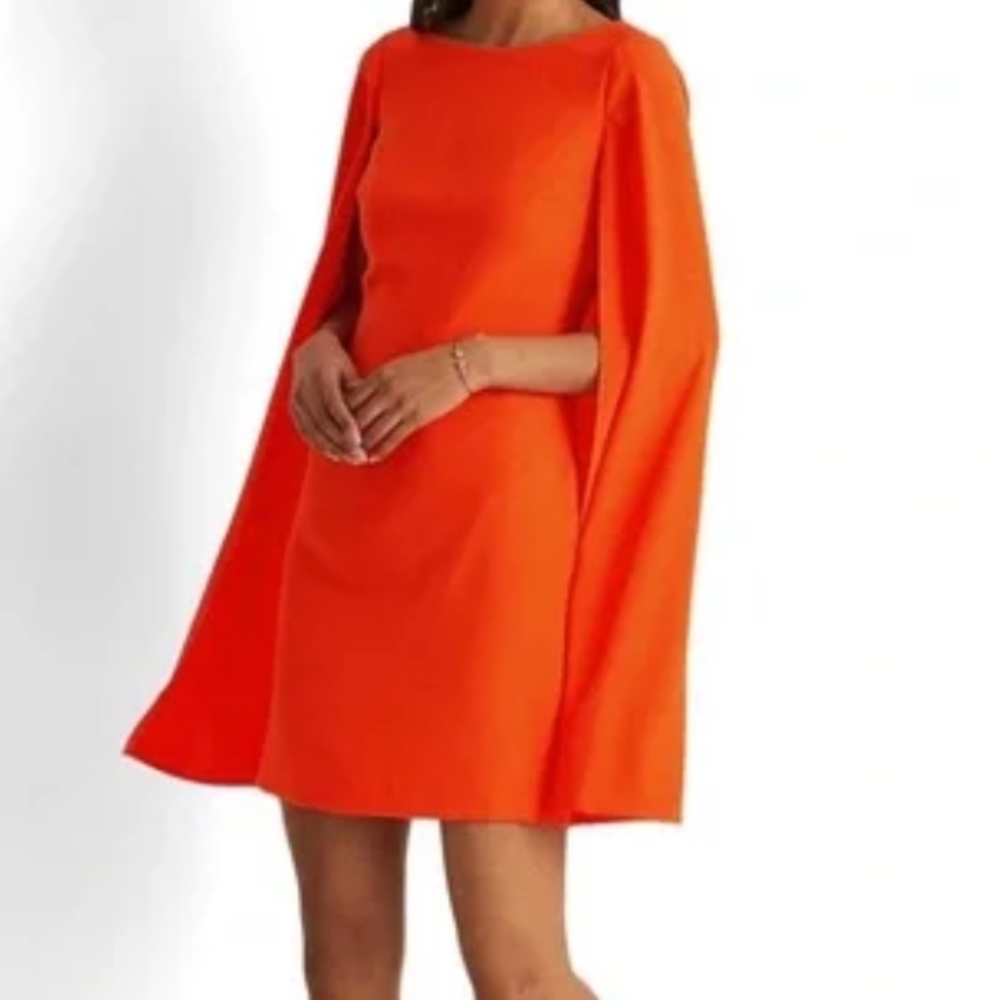 LAUREN Ralph Lauren Cape Georgette Cocktail Dress
